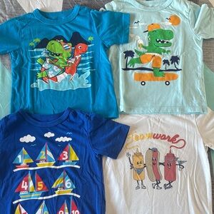 Colorful Kids Graphic T-Shirts Set